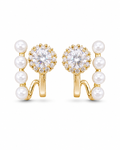 Front view of Pearl Arc Ear Jackets by Zodiglow