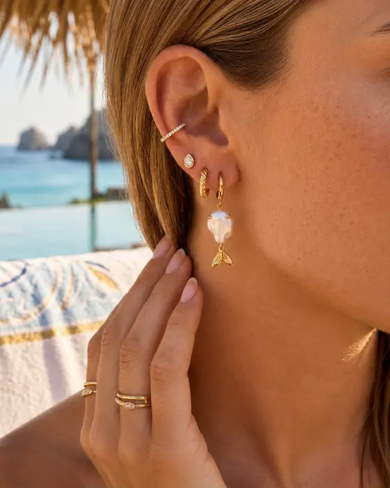 Alternate view of Sirena Fish Tail Earrings Collection by Zodiglow