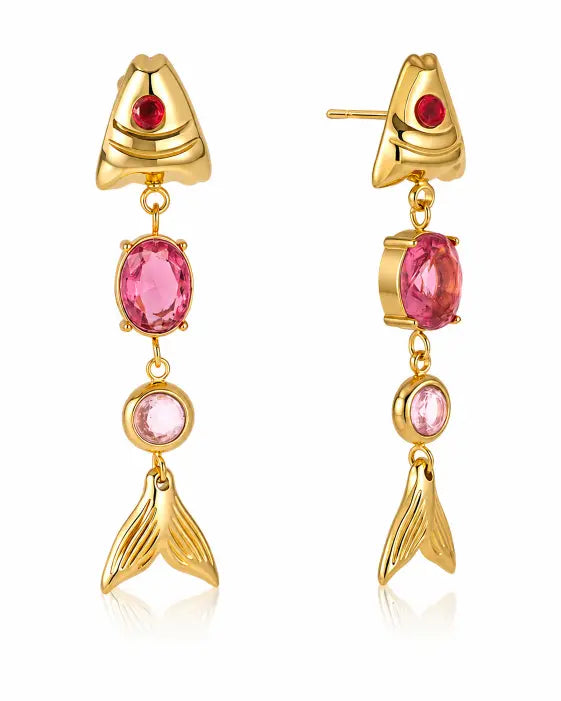 Additional view 9 of Sirena Fish Tail Earrings Collection by Zodiglow