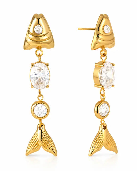 Additional view 10 of Sirena Fish Tail Earrings Collection by Zodiglow