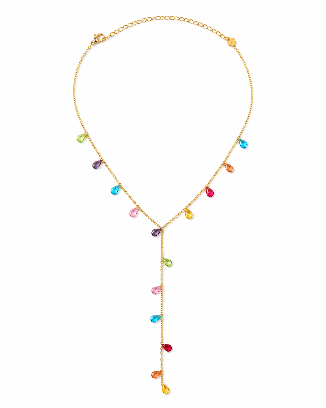Alternate view of Prism Drop Y Necklace by Zodiglow
