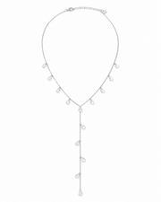 Detail view of Prism Drop Y Necklace by Zodiglow