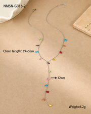 Additional view 7 of Prism Drop Y Necklace by Zodiglow