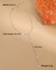 Additional view 9 of Prism Drop Y Necklace by Zodiglow