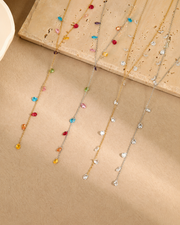 Additional view 10 of Prism Drop Y Necklace by Zodiglow