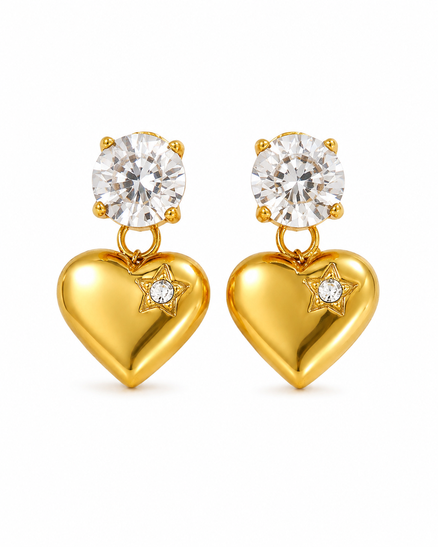 Puffy Heart Stud Series