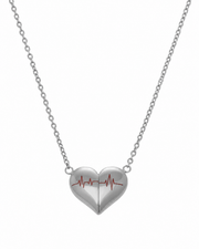 Alternate view of Pulse Heart Necklace by Zodiglow