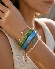 Alternate view of Riviera Aqua Sage Bracelet Set by Zodiglow