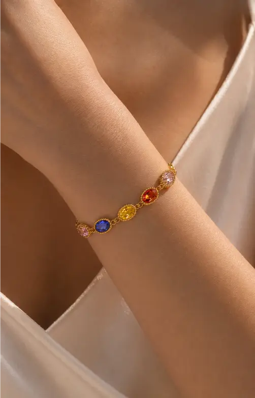 Alternate view of Riviera Oval Zircon Bracelet by Zodiglow
