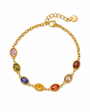 Front view of Riviera Oval Zircon Bracelet by Zodiglow
