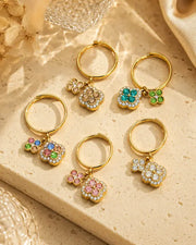 Detail view of Aurelia Clover Garden Zircon Ring by Zodiglow