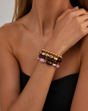 Alternate view of Rosy Mocha 4-Piece Bracelet Series by Zodiglow