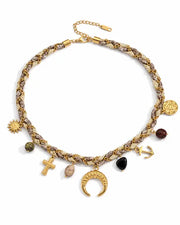Additional view 7 of Solara Vacation Charm Braided Necklace by Zodiglow