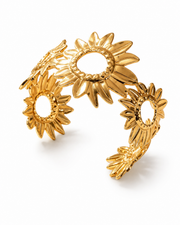 Styled view of Sculpted Bloom Cuff Bracelet by Zodiglow
