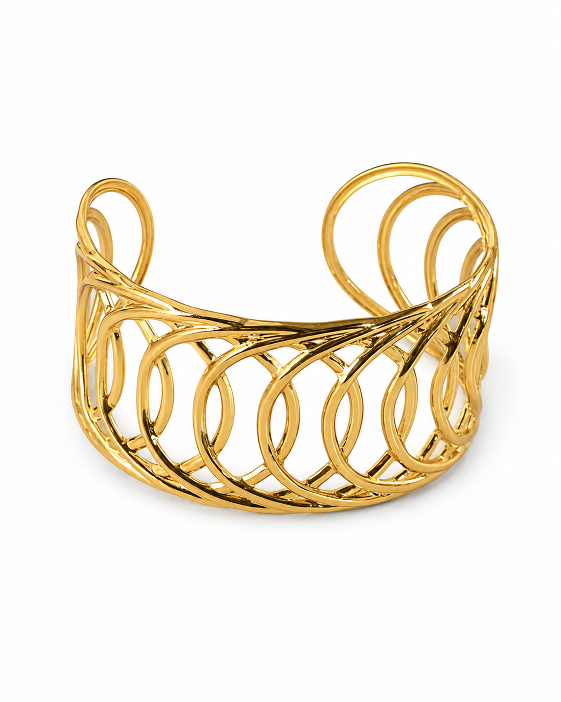 Detail view of Sculpted Geo Cuff Bracelet by Zodiglow