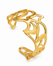 Styled view of Sculpted Geo Cuff Bracelet by Zodiglow