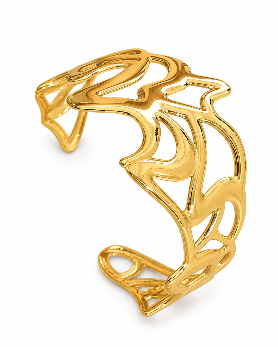 Styled view of Sculpted Geo Cuff Bracelet by Zodiglow