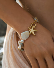 Alternate view of Seabloom Pearl Starfish Bracelet by Zodiglow