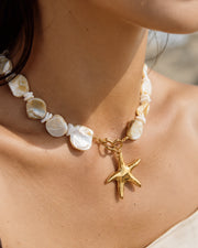 Alternate view of Seabloom Pearl Starfish Necklace by Zodiglow