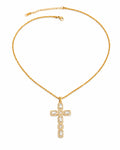 Front view of Seraphina Crystal Cross Necklace by Zodiglow