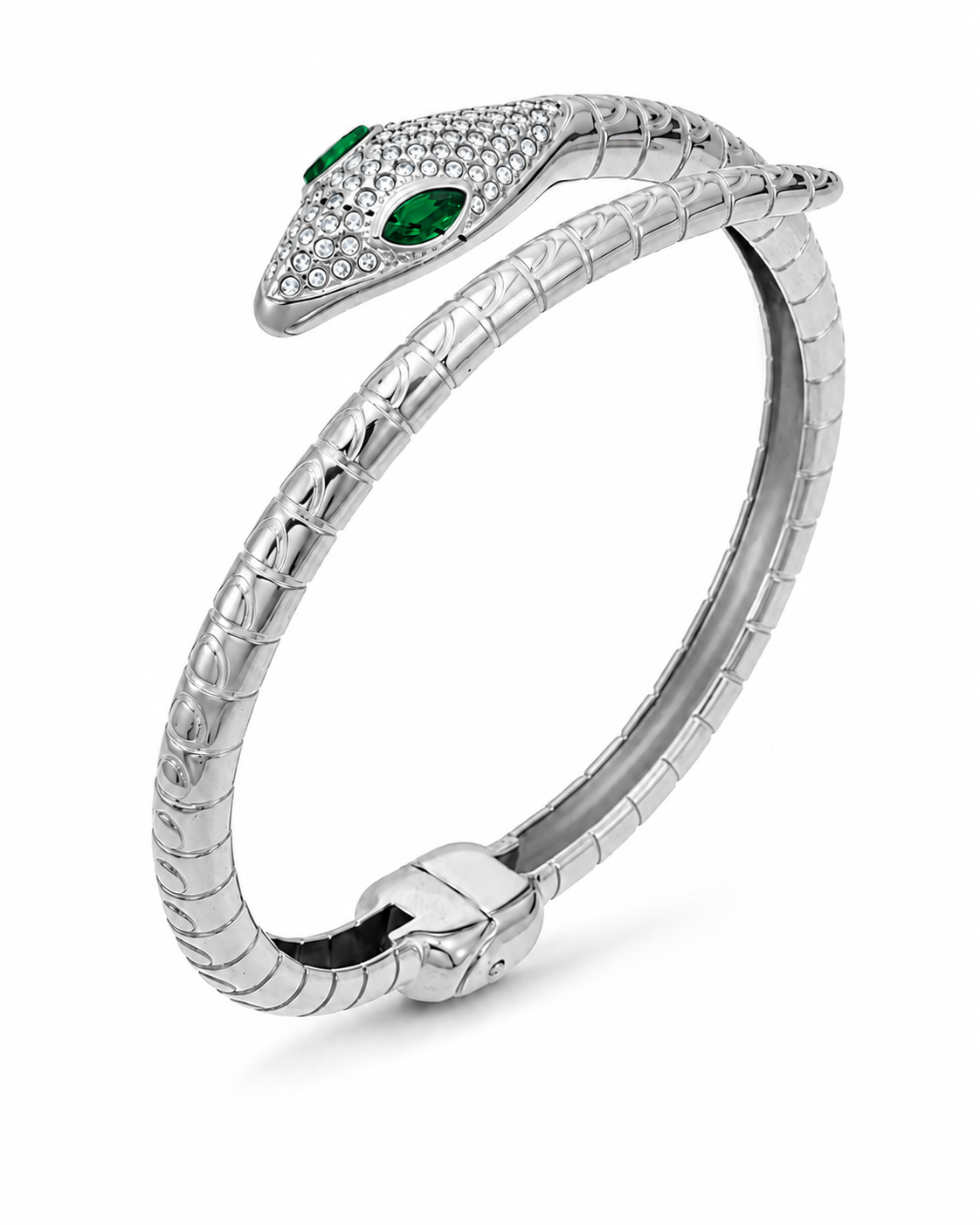 Alternate view of Serpentine Crystal Eye Bangle by Zodiglow