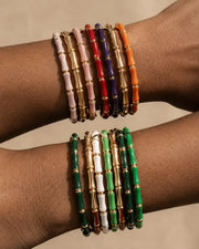 Alternate view of Solea Enamel Bamboo Stretch Bracelet by Zodiglow