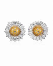 Front view of Solène Daisy Studs by Zodiglow