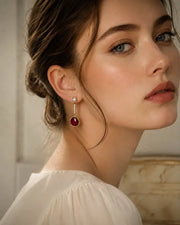 Alternate view of Solenne Faceted Drop Earrings by Zodiglow