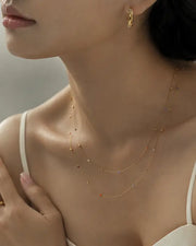 Alternate view of Solenne Multicolor Station Necklace by Zodiglow