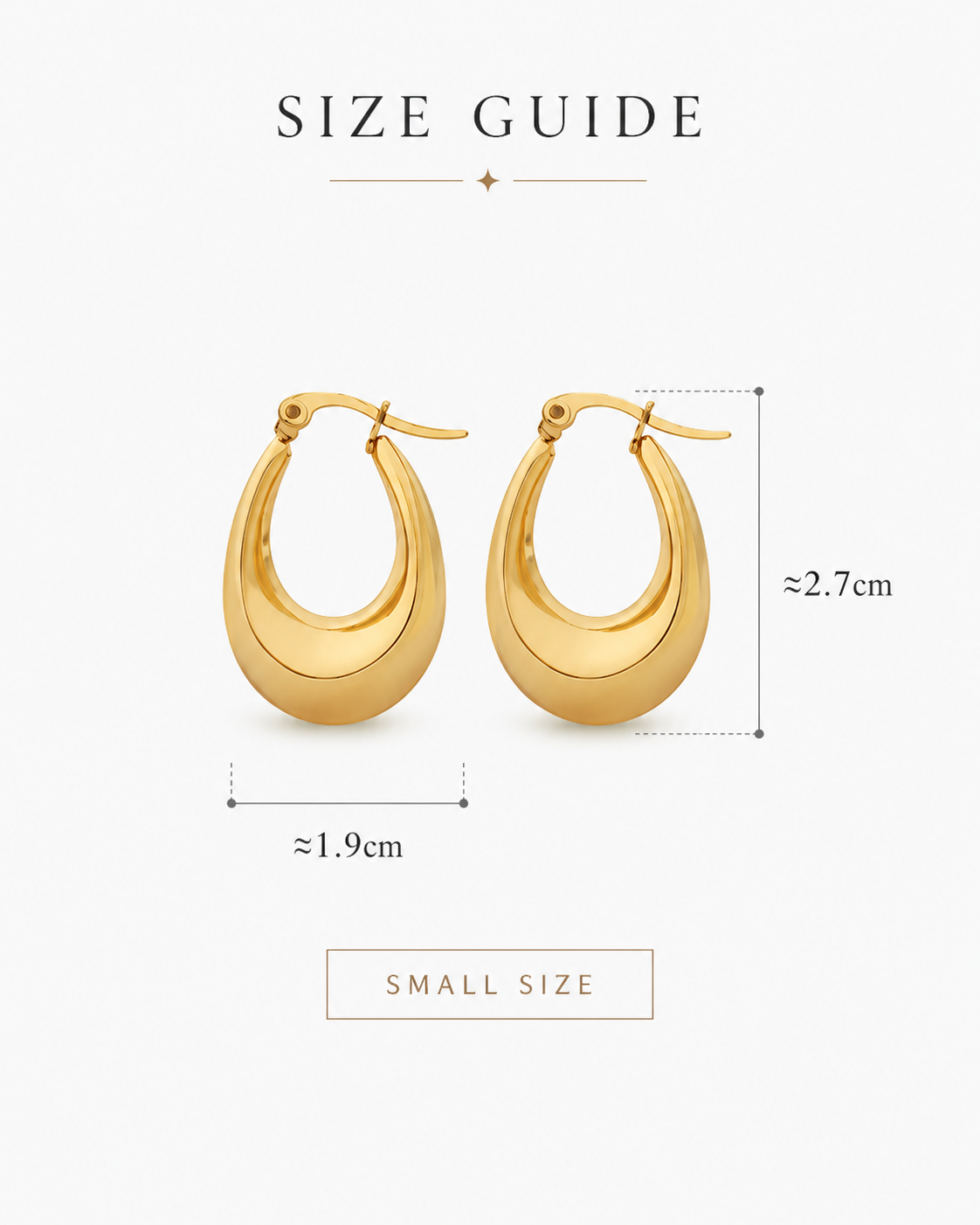 Close-up view of Solenne Sculpted Teardrop Hoop Earrings by Zodiglow