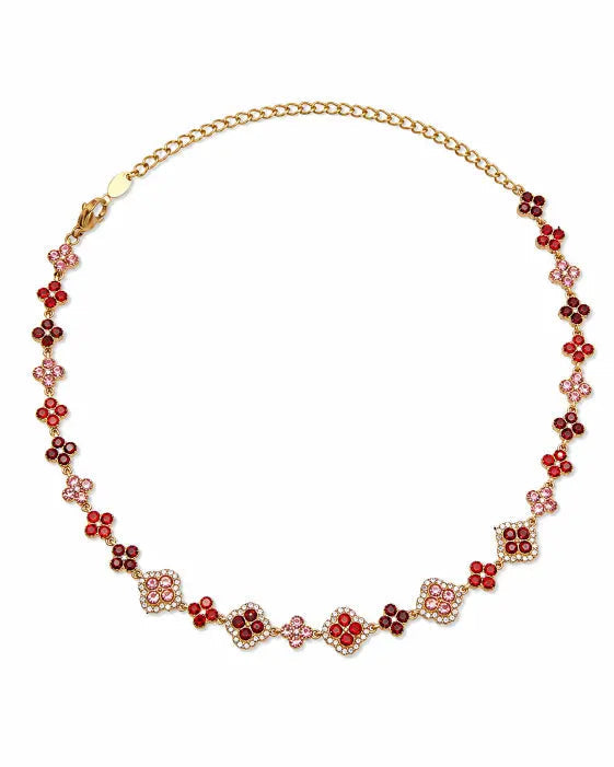 Styled view of Aurelia Clover Garden Zircon Necklace by Zodiglow