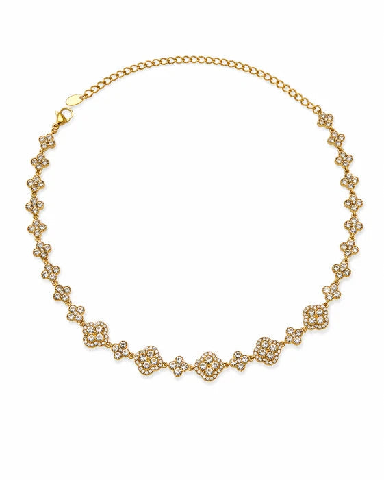 Additional view 7 of Aurelia Clover Garden Zircon Necklace by Zodiglow