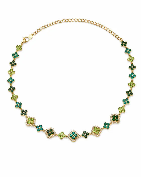 Additional view 8 of Aurelia Clover Garden Zircon Necklace by Zodiglow