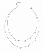 Detail view of Stella Layered Star Necklace by Zodiglow