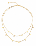 Front view of Stella Layered Star Necklace by Zodiglow