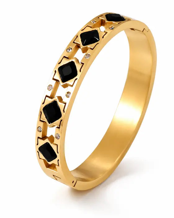 Additional view 7 of Valeria Cubic Zirconia Clasp Bangle by Zodiglow