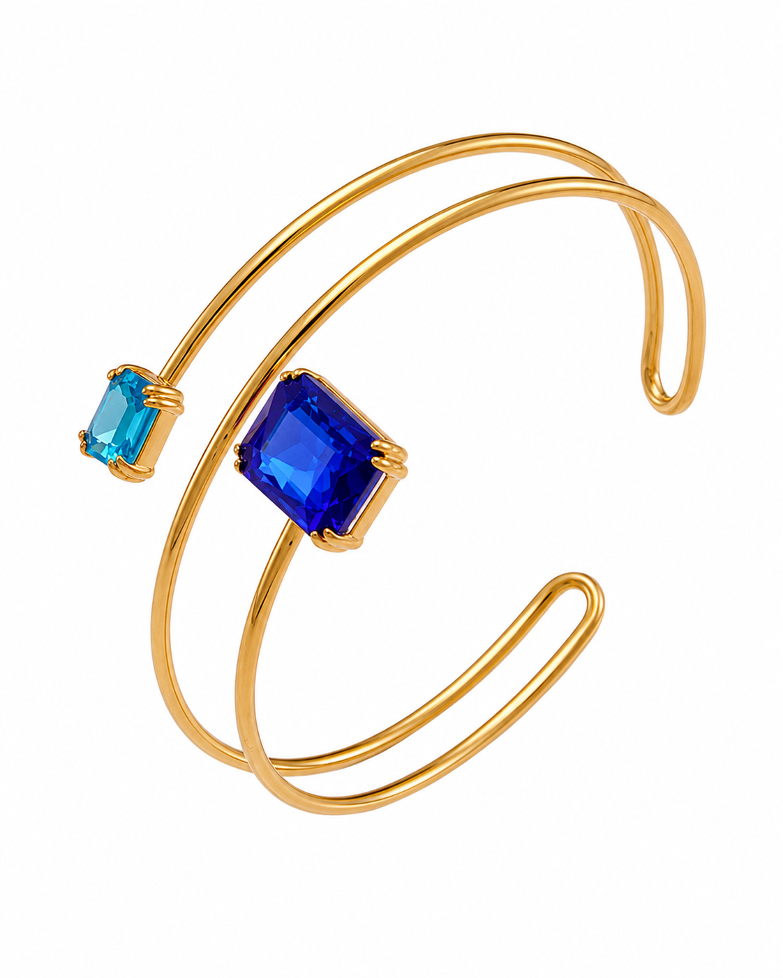 Additional view 7 of Virelle Double-Band Zircon Arm Cuff by Zodiglow