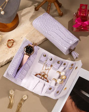 Detail view of Zodiglow Travel Jewelry Roll Organizer by Zodiglow